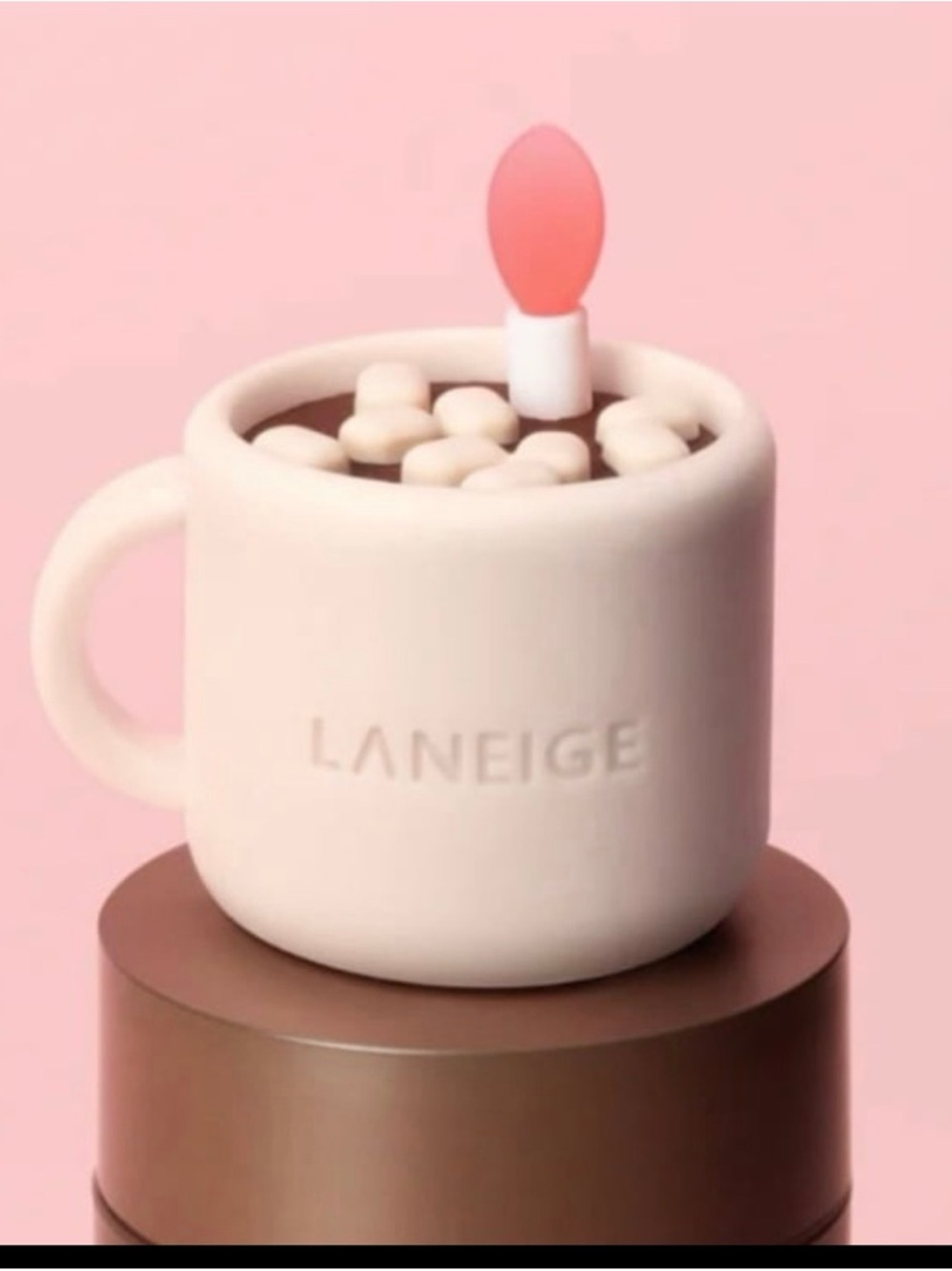 LANEIGE Hot Cocoa Lip Sleeping Mask Topper with lip applicator